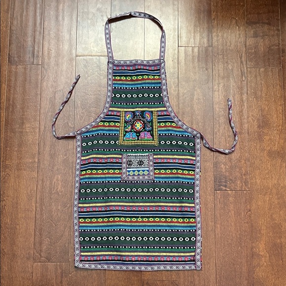 Super Cute Mexican Kids Multicolor Embroidered Cooking Kitchen Apron - Picture 1 of 12